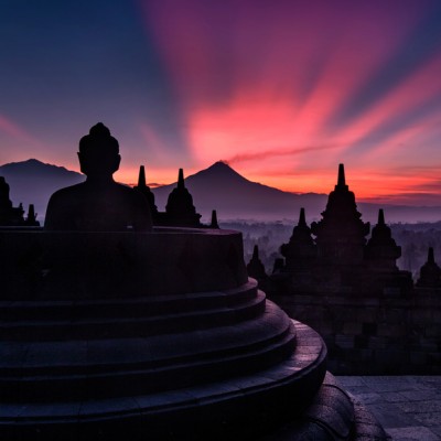 Sunrise at Borobudur