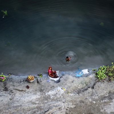 She and the river