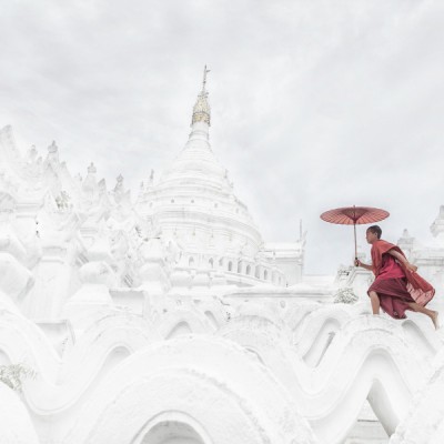 Red Hopping Monk