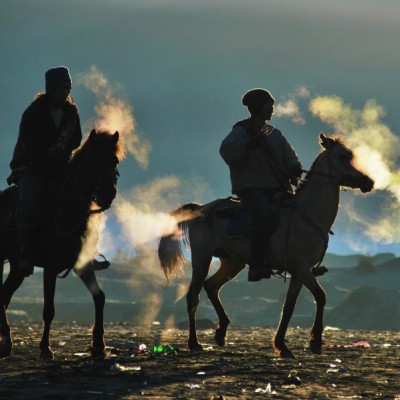 Horse rider at bromo