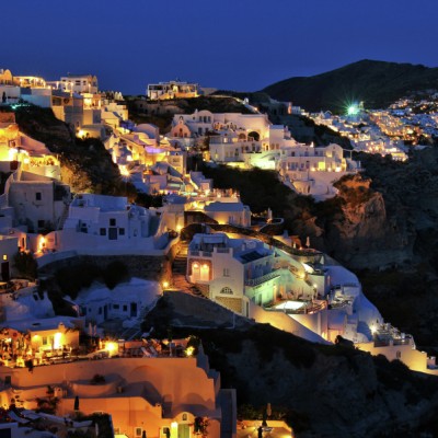 Blue Hour in Oia.