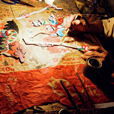 Art work coloring wayang kulit