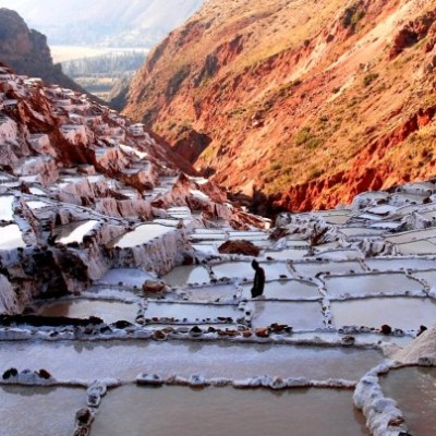 Walking around the salt ponds