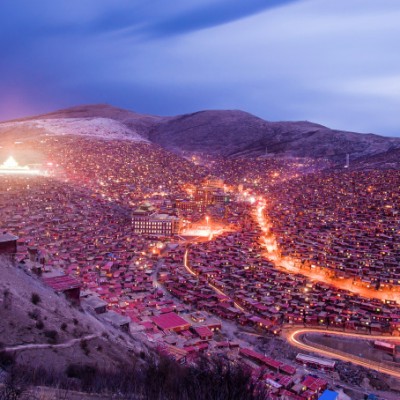 Wuming Buddhist Institution night scene