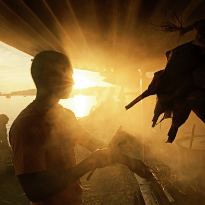 Sate and sunset