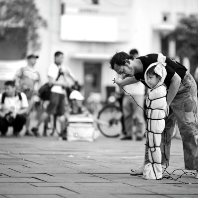 Preparing for the show