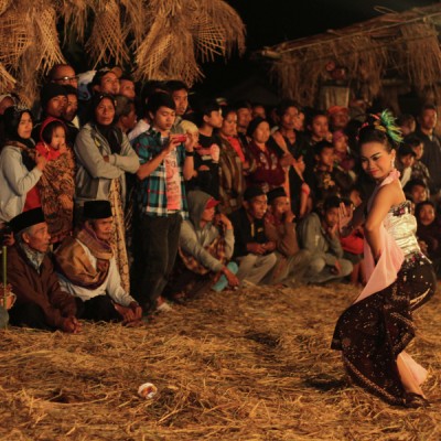 dancing between the villagers