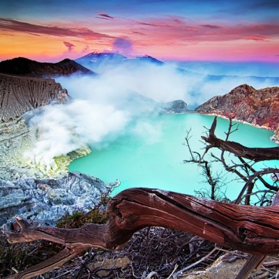 Beautiful of ijen crater