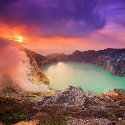 Colorful of Ijen Crater