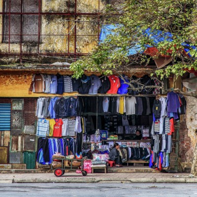 The old fashion shop in a peaceful morning