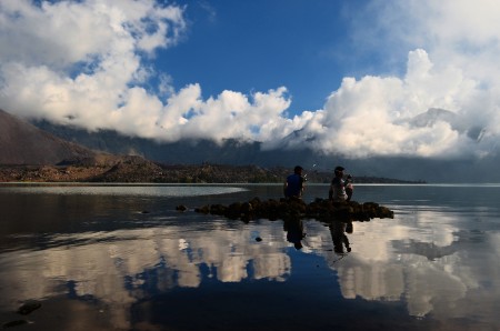 Fishing at Segara Anak lake 2
