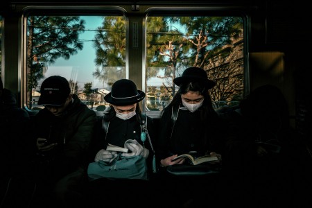 Students catching light.