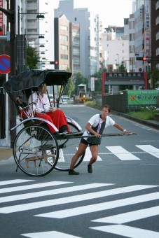 Beautiful girl the rickshaw pullers