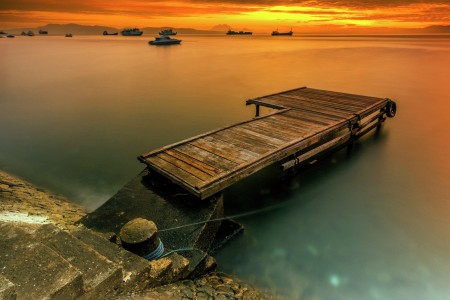 Silence Morning In A Boat Moorings