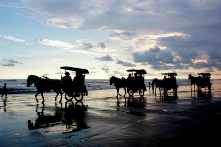 Menikmati Pantai Dengan Cikar