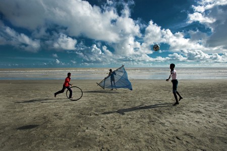 Childhood at Sea beach
