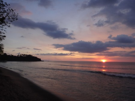 Sunset at Mangsit beach