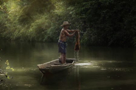 Fishing in tropical countries.