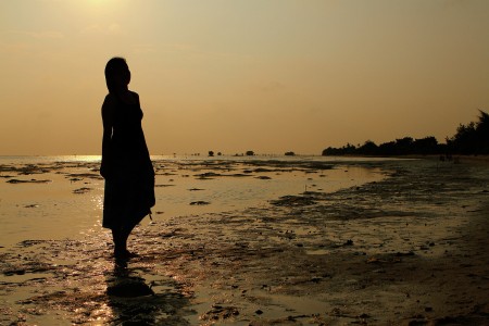My Friend and Sunrise in Pari Island