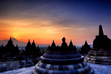 Dawn at Borobudur