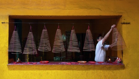 The man selling incense