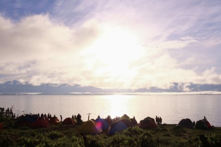 sunrise at lindu lake