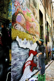 Graffiti wall painter