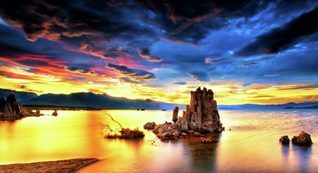 Monolake on sunset