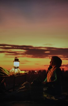 Woman In Sunset