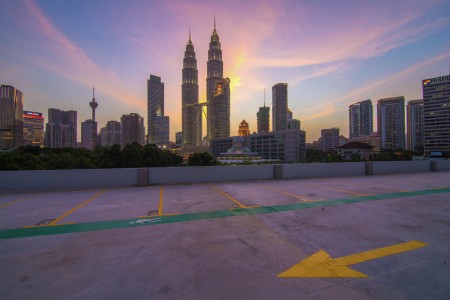 Dusk at Kuala Lumpur City Centre