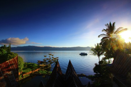 Sunrise at Lake Toba, Tuktuk Siadong
