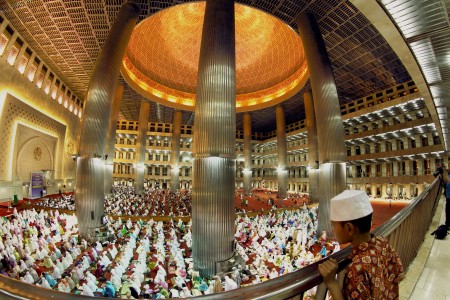 Inside Istiqlal mosque