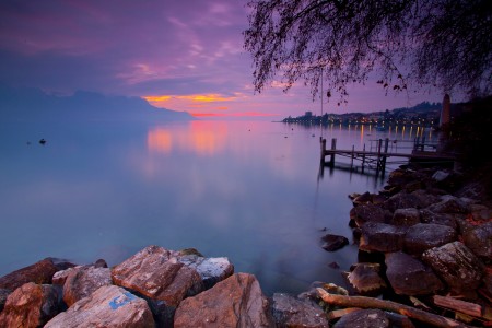 Purple Sunset at Montreux