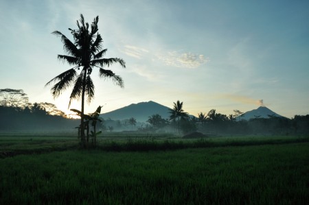 mount Merbabu and Merapi Volcano
