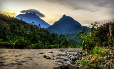 Cloud formation On the Top Of Kinabalu Mountain