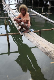 Water village old woman