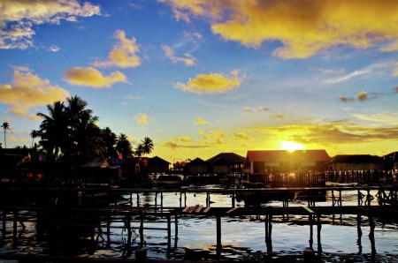 Sunny morning in derawan island