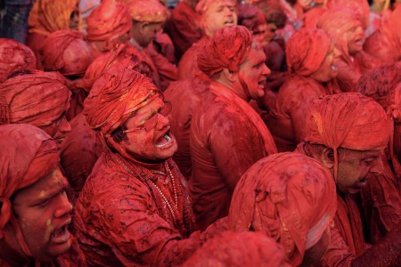 Becoming Red in Lathmar Holi As Sense of Love