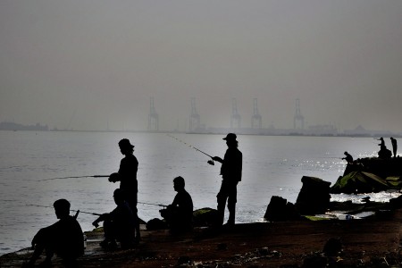 Fishing on the pier