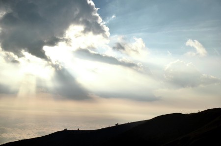 Prau Mountain Scenery in the Morning