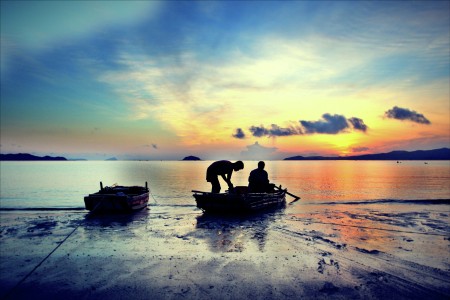 Sunrise on the island