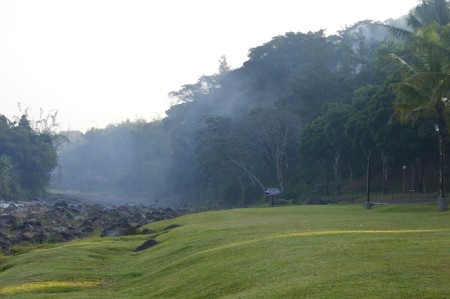 The fog in the morning along the Progo river