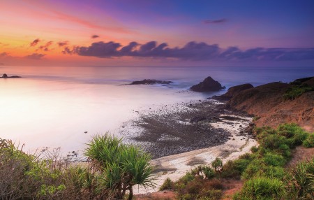 fajar baru di pantai seger