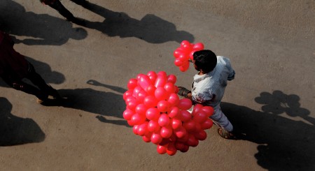 a hawker with shadow