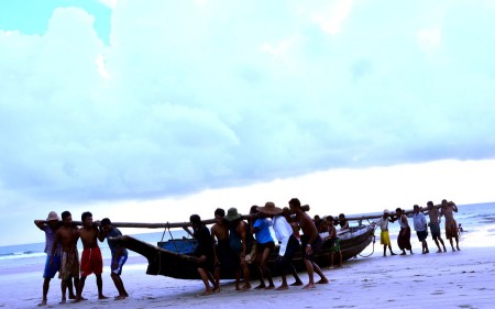 The boat and the men
