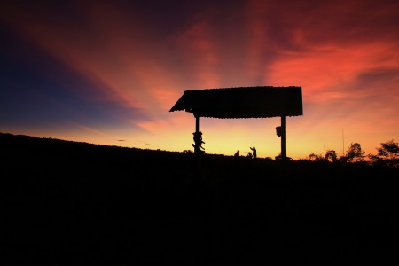 Ketika Matahari Terbit di Pegunungan Merapi