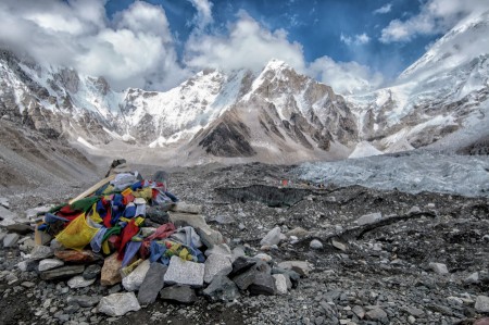 Prayer flags at Everest Base Camp