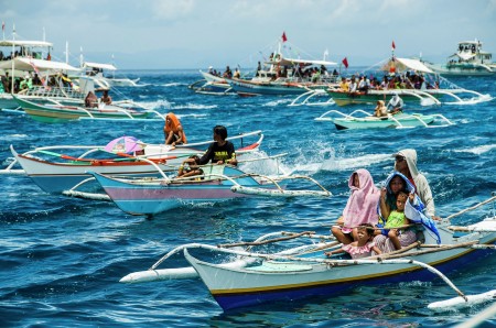 The Boats the Sea and the People