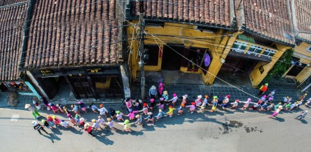 Children visiting Hoi An old town.