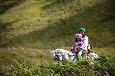 Riding a horse